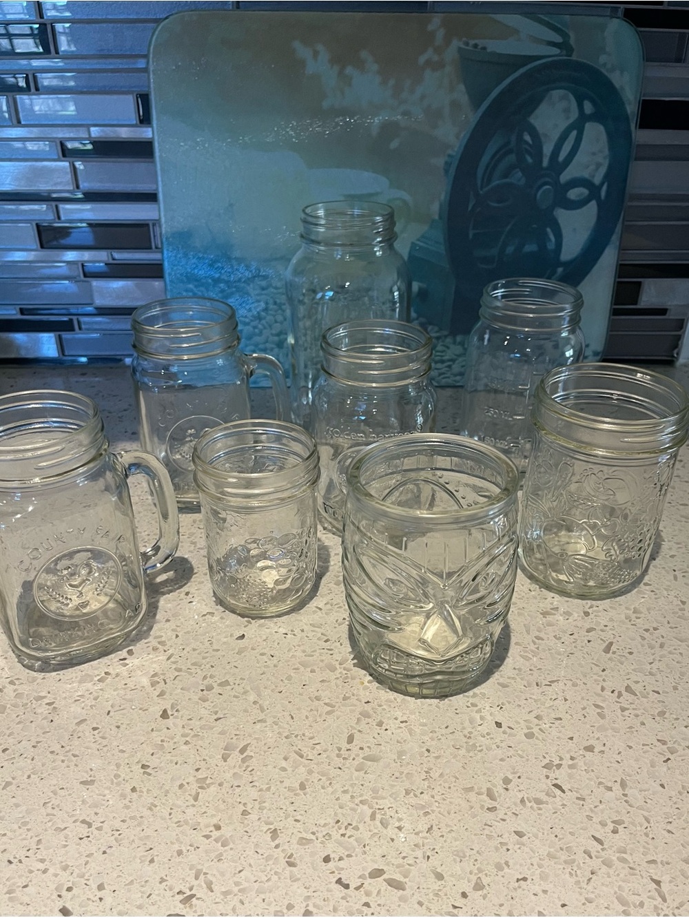 Clear Glass Mason Jar Drinkware Set - Assorted Styles